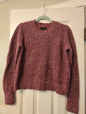 Vintage Banana Republic Cropped Red Heather Sweater, Size Medium